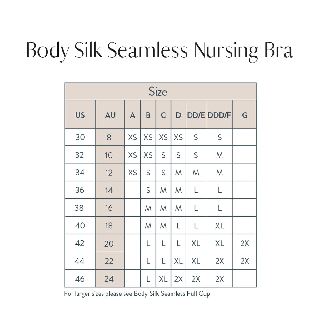 Body Silk Seamless Rhythm Nursing Bra (Black SpaceDye) - Size L, Bravado