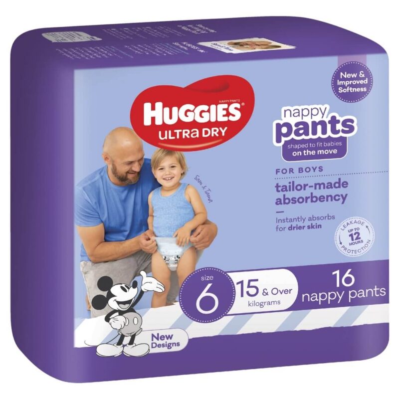 Huggies Ultra Dry Nappy Pants Girl Size 6 (15kg+) 48 Pack
