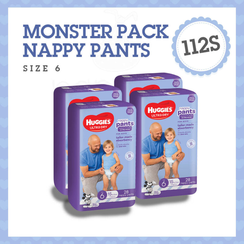 Little Ones Ultra Dry Nappy Pants Size 6 (15-20kg) Junior 21 Pack