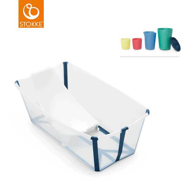 Pack baignoire Flexi Bath XL + transat transparent/green