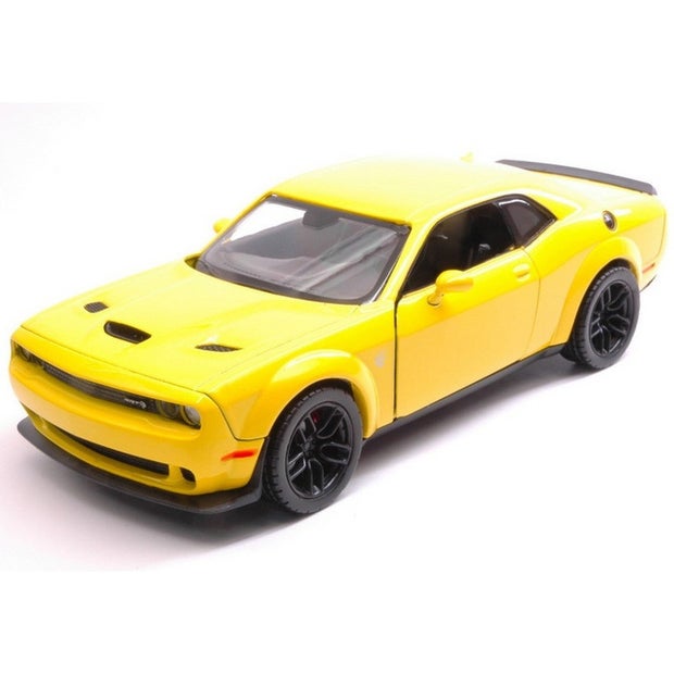 Motormax 1:24 Scale 2018 Dodge Challenger SRT Hellcat Widebody Yellow ...
