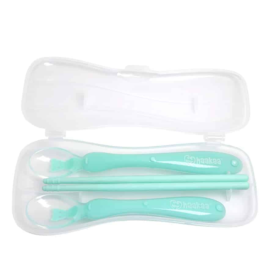 Silicone Spoon And Chopstick Set With Carry Case - Nappies Direct