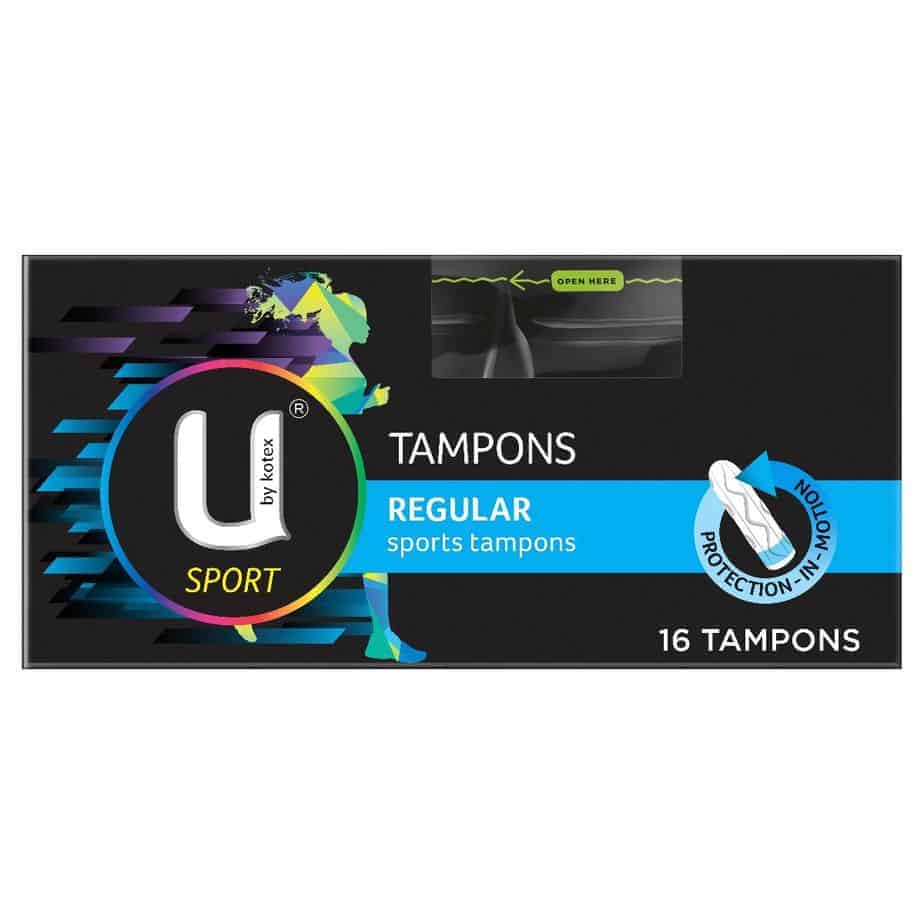 U By Kotex Sport Tampons Regular 16pk - Nappies Direct